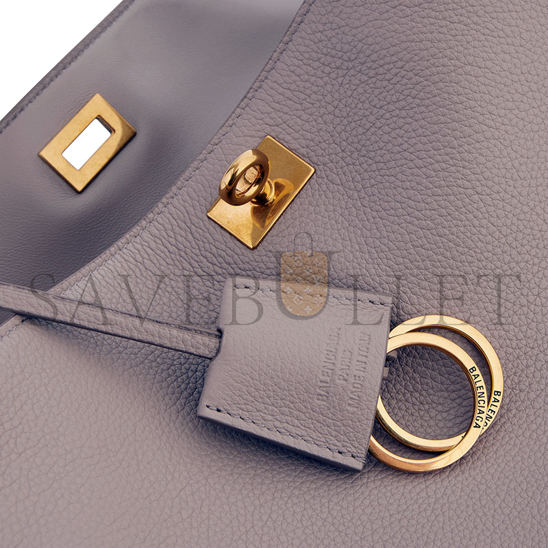 BALENCIAGA WOMEN'S RODEO HANDBAG SMALL GRAINED CALFSKIN IN SESAME 7897792ABV52914 (27*20*10cm) BALENCIAGA WOMEN'S RODEO HANDBAG SMALL GRAINED CALFSKIN IN SESAME 7897792ABV52914 (27*20*10cm)